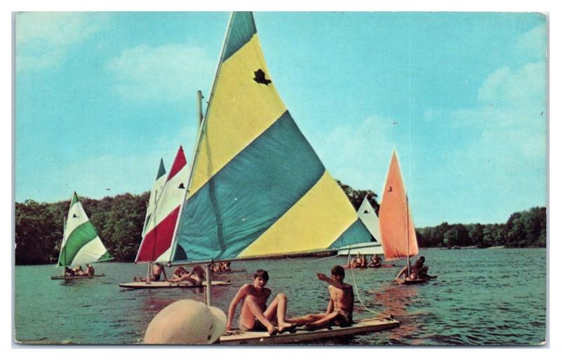 1960s Lake of Isles Boy Scout Reservation, North Stonington, CT Postcard