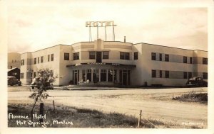 RPPC FLORENCE HOTEL Hot Springs, Montana Art Deco c1940s Vintage Photo Postcard