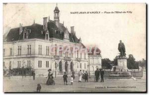 Old Postcard Saint Jean d'Angely Place of City Hotel