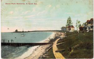 Beach Park CT Beach Scene Memories A Quiet Sea 1910