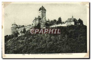 Postcard Old Castle View Hochkönigsburg d & # 39Ensemble