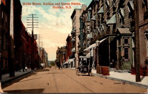 Canada Halifax Hollis Street With Halifax and Queen Hotels 1914