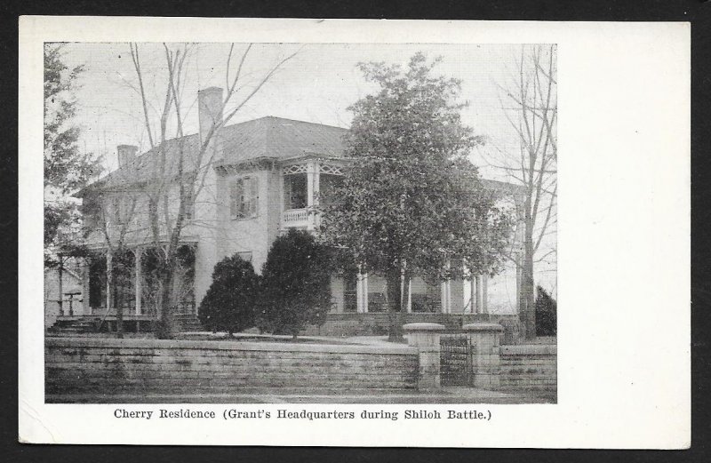 Cherry Residence Building Grants Headquarters Shiloh Battle Unused c1910s