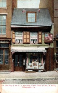 Pennsylvania Philadelphia Flag House First Flag Made In This House By Mrs A Mund