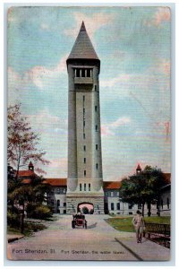 1912 Fort Sheridan Water Tower Exterior Building Fort Sheridan Illinois Postcard