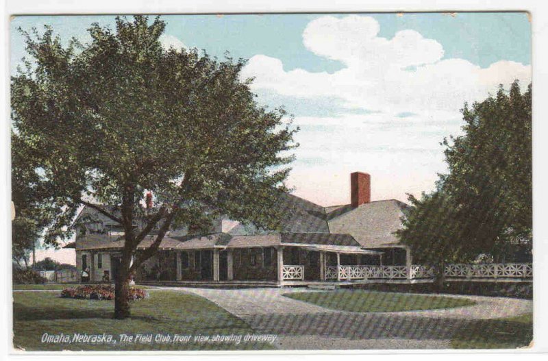 Field Club Front View Omaha Nebraska 1910c #2 postcard