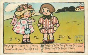 Arts Crafts Children Saying Margaret Hays 1907 Artist Postcard 20-2450