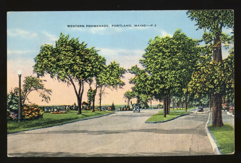 Portland, Maine/ME Postcard, Western Promenade