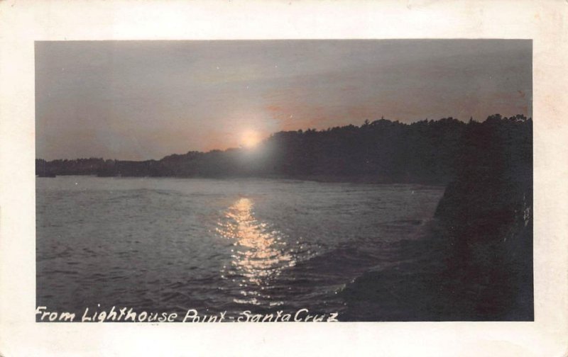 RPPC FROM LIGHTHOUSE POINT SANTA CRUZ CALIFORNIA REAL PHOTO POSTCARD (1920s)