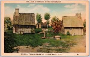 Salem Massachusetts MA, Pioneers' Village, Forest River Park, Vintage Postcard