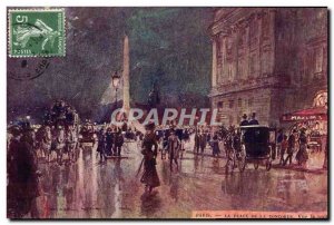 Old Postcard Paris La Plage de la Concorde