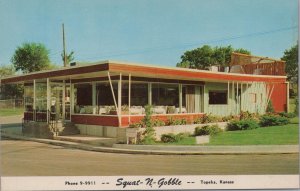 Postcard Squat N Gobble Restaurant Topeka Kansas KS