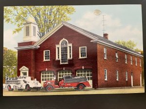 Vintage Postcard 1951 Fire Station Homer New York (NY)