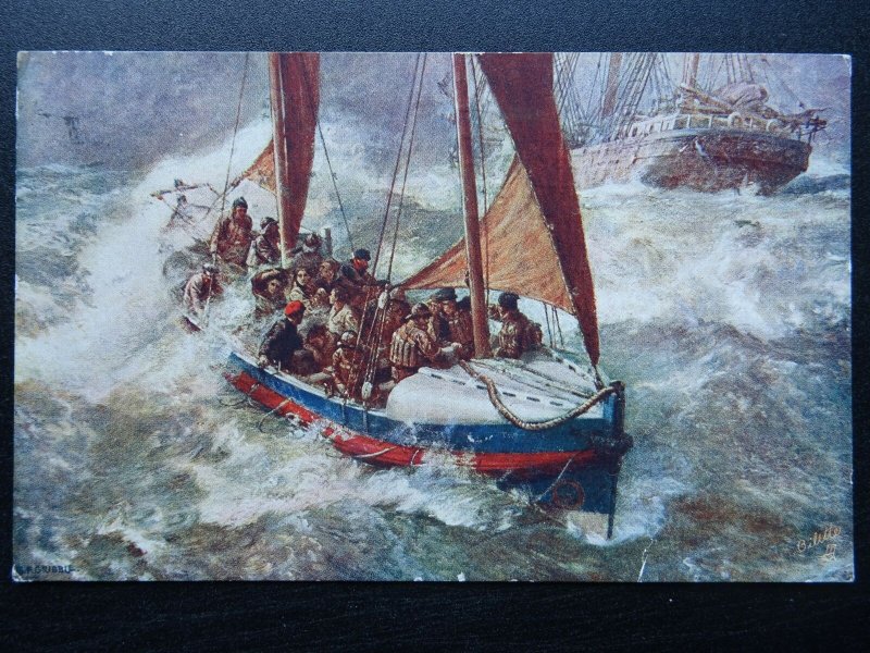 Royal National LifeBoat Institution RED CROSS OF SEA c1911 Postcard Raphael Tuck
