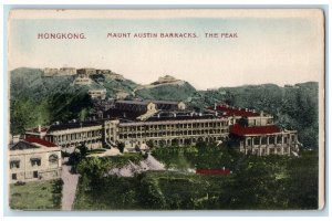 c1905 Birds Eye View Of Hongkong Maunt Austin Barracks The Peak Antique Postcard 