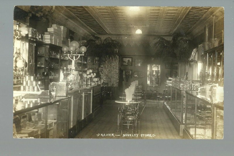 Decorah IOWA RP c1915 INTERIOR SODA FOUNTAIN Candy Store K.A. VICK Ice Cream 