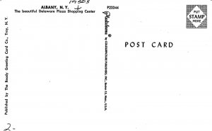 Postcard New York Albany Plaza Shopping Center 1950s Colorpicture 23-435