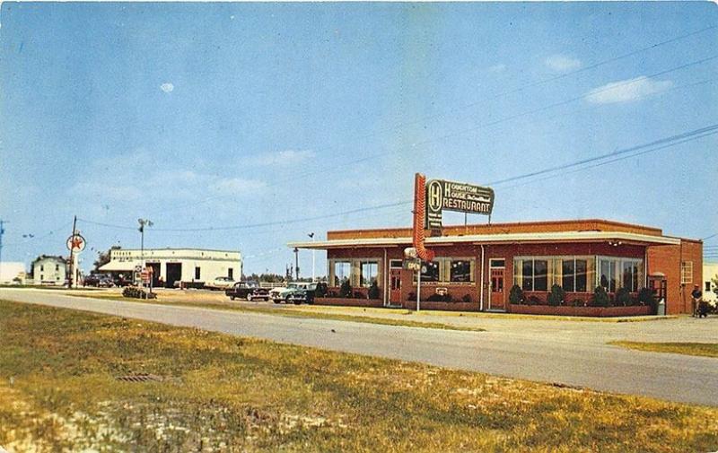 Fayetteville NC Drive-In Restaurant Texaco Gas Station U.S. 301 Cars Postcard