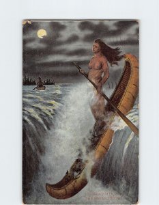 Postcard The American Indian Legend, Niagara Falls, New York