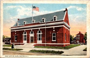Postcard United States Post Office in Burlington, New Jersey
