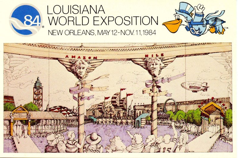 Louisiana World Exposition, 1984 - Scene Around the Lagoon