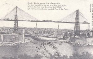 Marseille Pont  Transbordeur Fishing Fish Vintage France French View Postcard