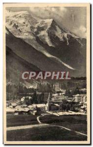 Old Postcard Argentieres Vue Generale Mont Blanc