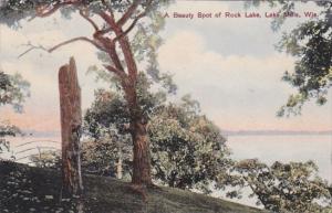Wisconsin Lake Mills Beauty Spot Of Rock Lake 1912