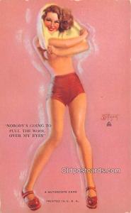 1945 Mutoscope Artist Pin Up Girl, Non Postcard Backing Unused 