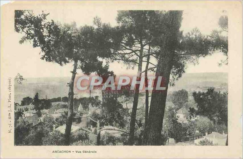 Old Postcard Arcachon General view