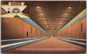 PA-Pennsylvania, Tunnel In Pennsylvania Turnpike, Beneath Mountains, Postcard