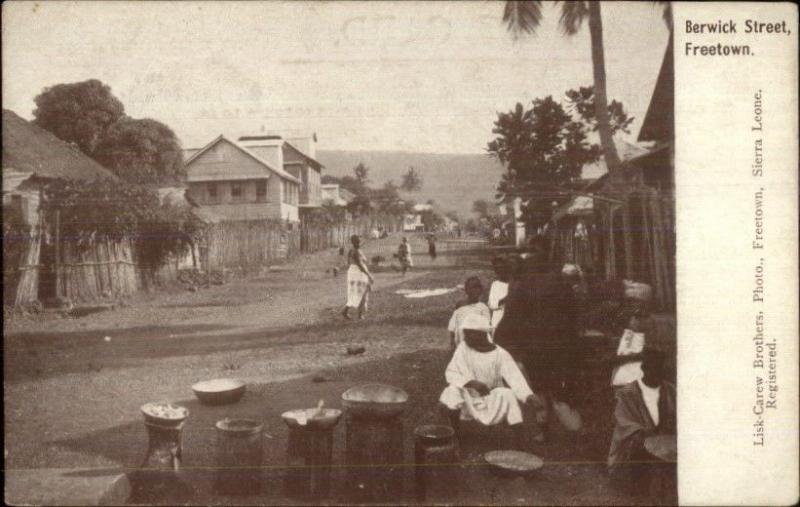 Freetown South Africa Berwick Street c1905 Postcard