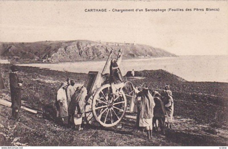 CARTHAGE-Chargement d'un Sarcophage (Fouilles des Peres Blancs), Tunisia, 00-10s