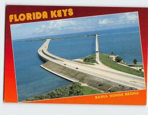 Postcard Bahia Honda Bridge, Florida Keys, Big Pine Key, Florida