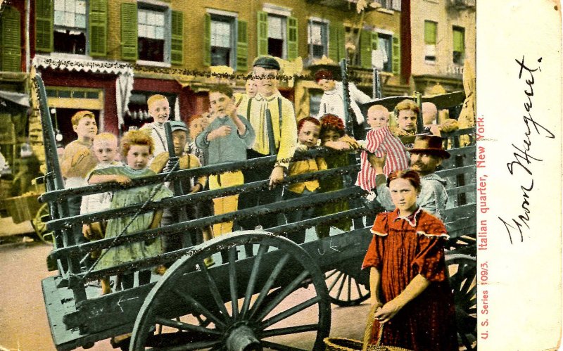 NY - New York City. Children in Italian Quarter