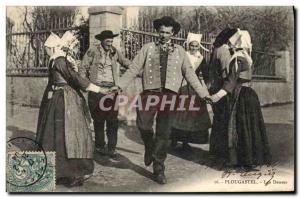 Old Postcard Plougastel Folklore dances