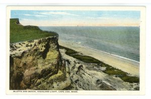 MA - Cape Cod, North Truro. Bluffs & Beach at Highland Light House