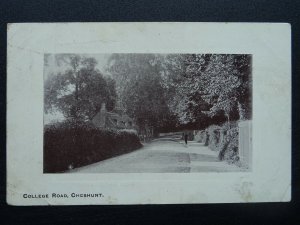 Hertfordshire CHESHUNT College Road c1909 Postcard