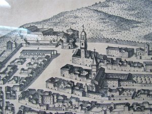 1682 MAP of SALUZZO ITALY by G. BOETTO Salvtiarum Civitas vulgo Saluzzo antique 