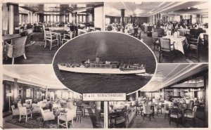 P&O Strathmore Ship Interior Real Photo Postcard