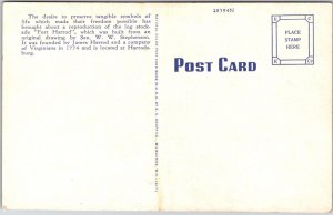 Kentucky KY, Fort Harrod, Harrodsburg, Countryside, Greenfield, Vintage Postcard