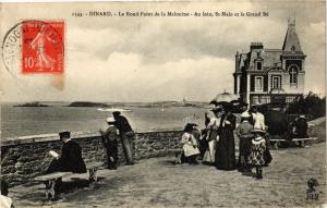 CPA DINARD-Le Rond-Point de la Malouine-Au loin St-MALO et le Grand Bé (265708)