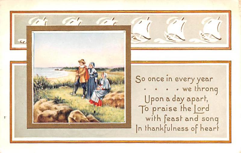 Thanksgiving Postcard Old Vintage Antique Post Card Whitney Made