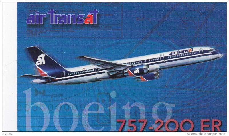 air transit Boeing 757-200 ER jet airplane , 80-90s