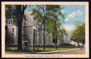 Ontario KINGSTON General Hospital - PECO Postcard - White Border