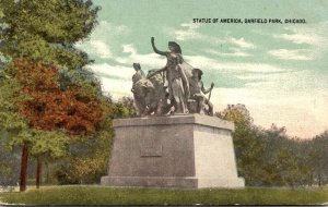 Illinois Chicago Garfield Park Statue Of America 1916