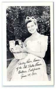 ONTARIO, CA ~ All States PICNIC QUEEN Shirley Paur 1952 SUNKIST AD  Postcard