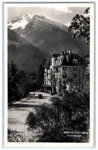 1956 Hotel Mozart Badgastein High Tauern Mountain Austria RPPC Photo Postcard