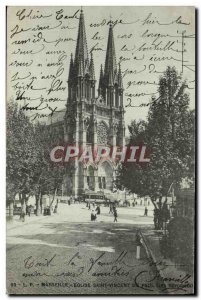 Old Postcard Marseille Saint Vincent Church