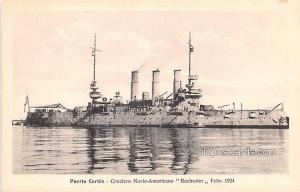 Puerto Cortes, Rochester Feb 1924 Military Battleship Unused 